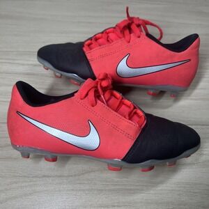 Nike Phantom Venom VNM Soccer Cleats Youth Size 2Y AO 0396-606 Red Black
